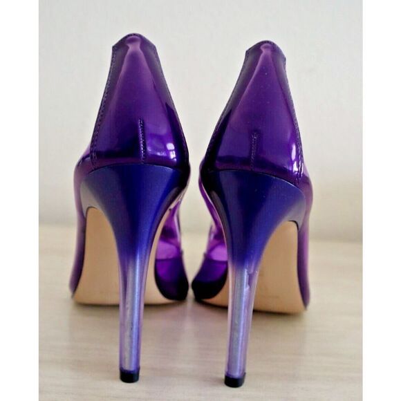 Good American Sz 11 Purple Cinder-F*cking-Rella Jeweled Stiletto Pumps $195 - Picture 12 of 14